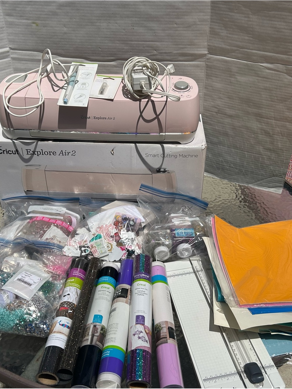 Cricut Explore Air 2 Pink Cutting Machine with Tons of extras